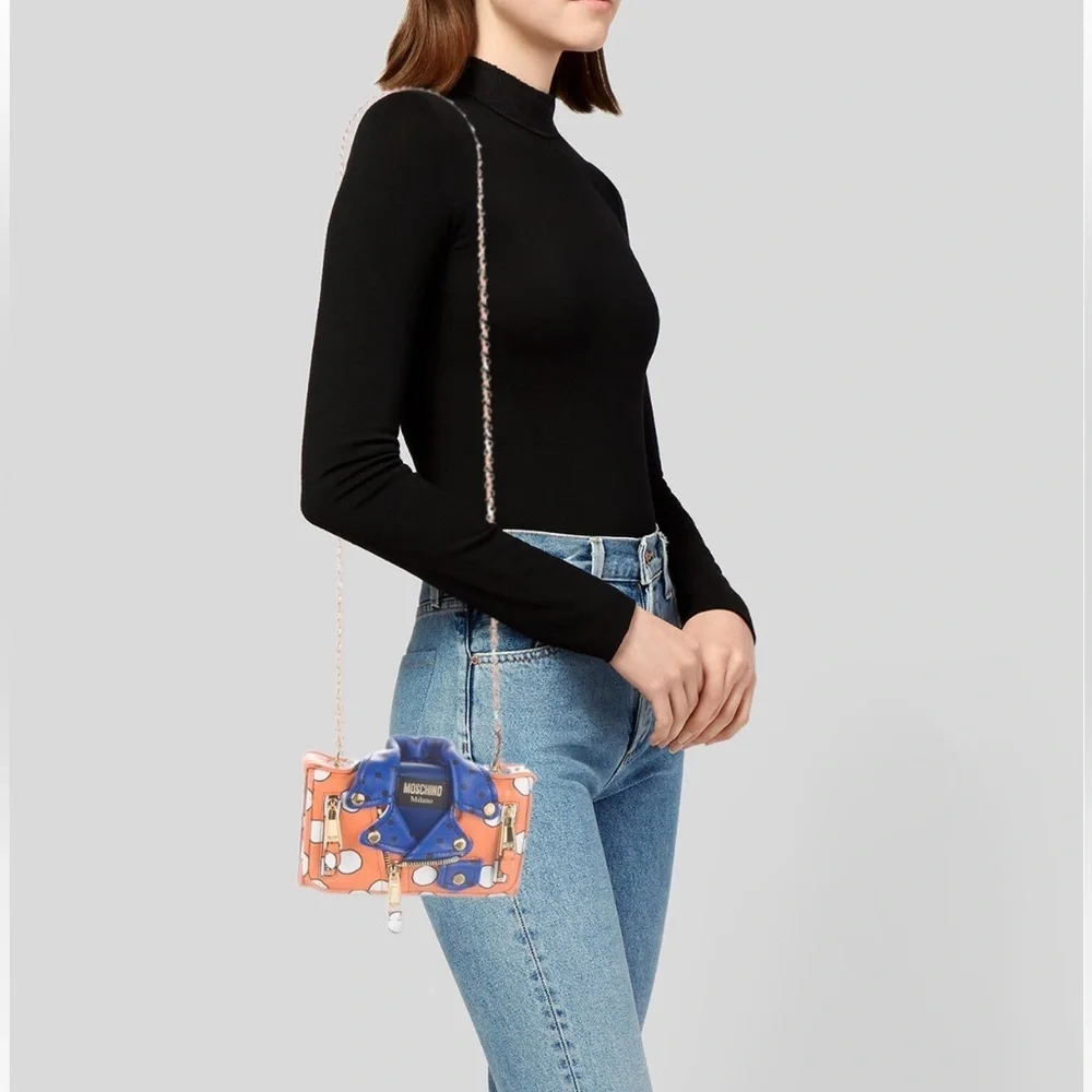 Moschino Couture Biker Bag. Polka dot. - Picture 4 of 17